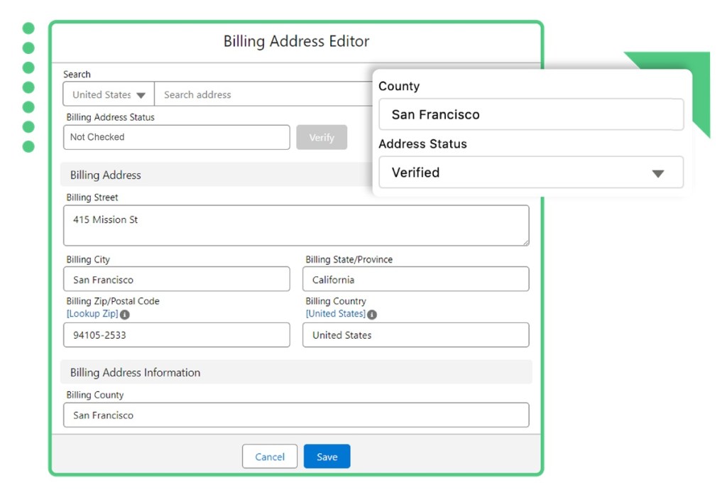AddressTools autopopulating US county values from postal address verification in Salesforce