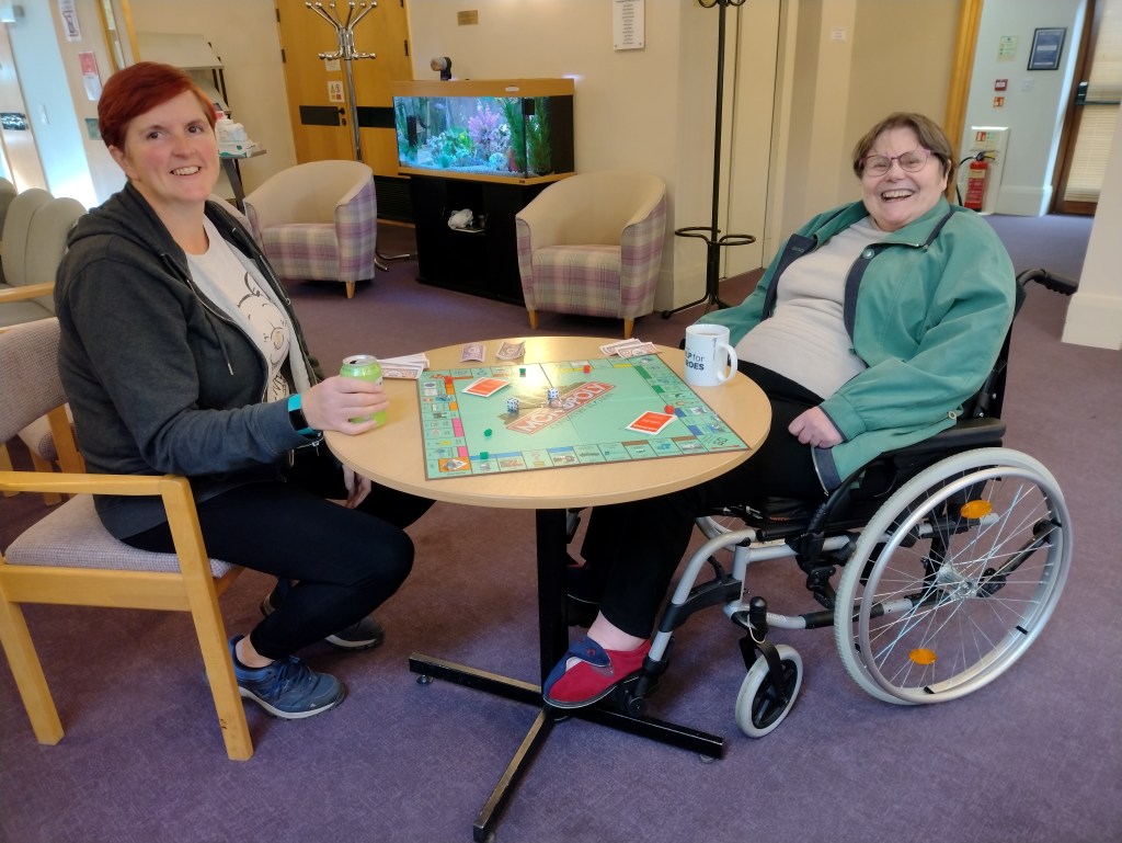 Service users at Berkshire Community Foundation enjoying games