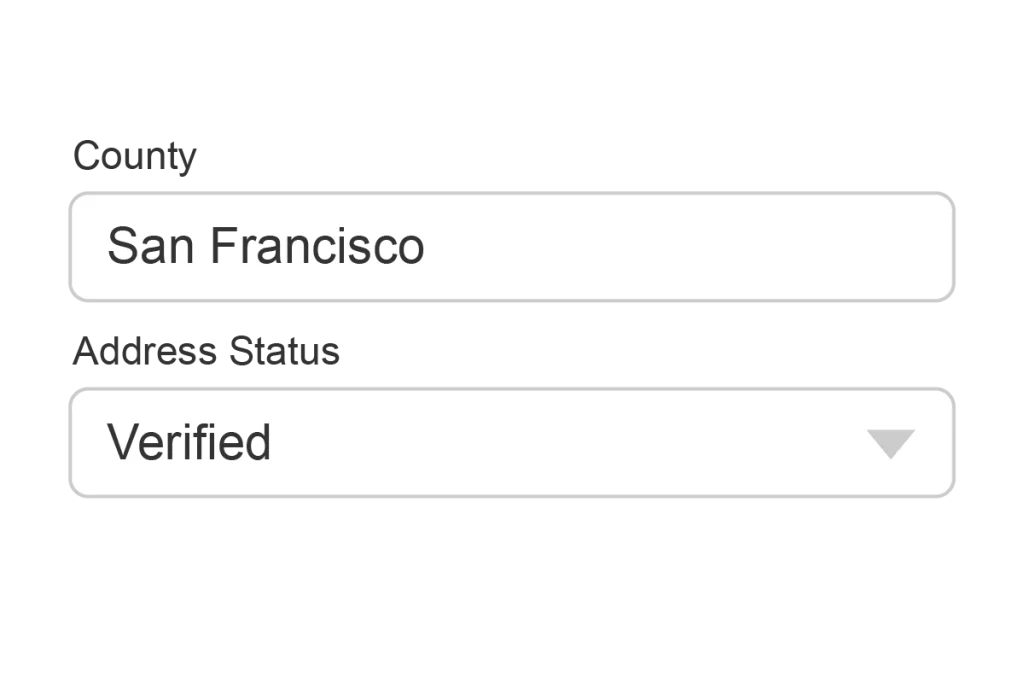 US county field in Salesforce, by AddressTools